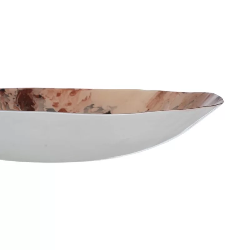 Centerpiece Salmon Crystal 39 x 39 x 6,5 cm