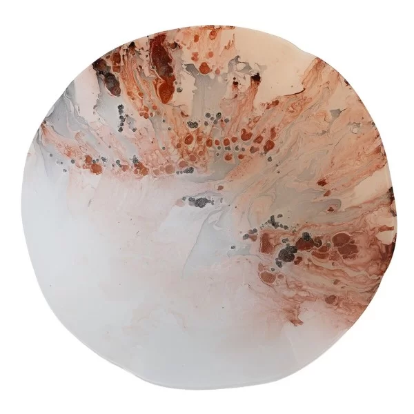 Centerpiece Salmon Crystal 39 x 39 x 6,5 cm