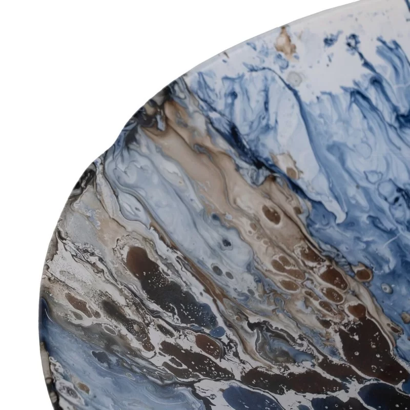 Centerpiece Blue Brown Crystal 39 x 39 x 6,5 cm