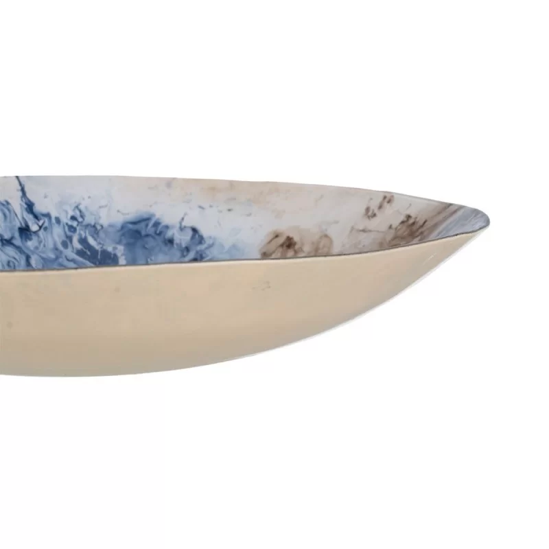 Centerpiece Blue Brown Crystal 39 x 39 x 6,5 cm