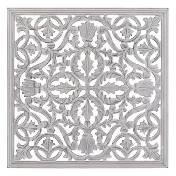 Wall Decoration White 60 x 1 x 60 cm DMF