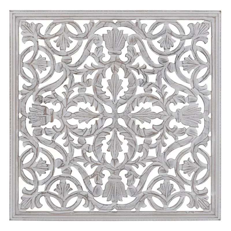 Wall Decoration White 60 x 1 x 60 cm DMF