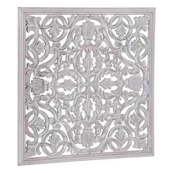 Wall Decoration White 60 x 1 x 60 cm DMF 2