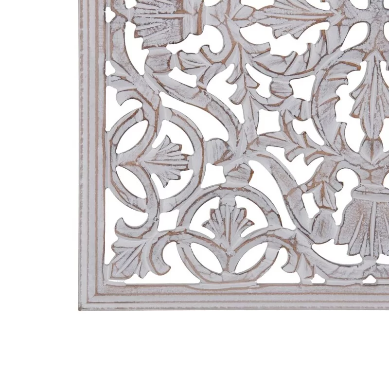 Wall Decoration White 60 x 1 x 60 cm DMF