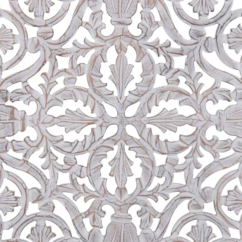Wall Decoration White 60 x 1 x 60 cm DMF