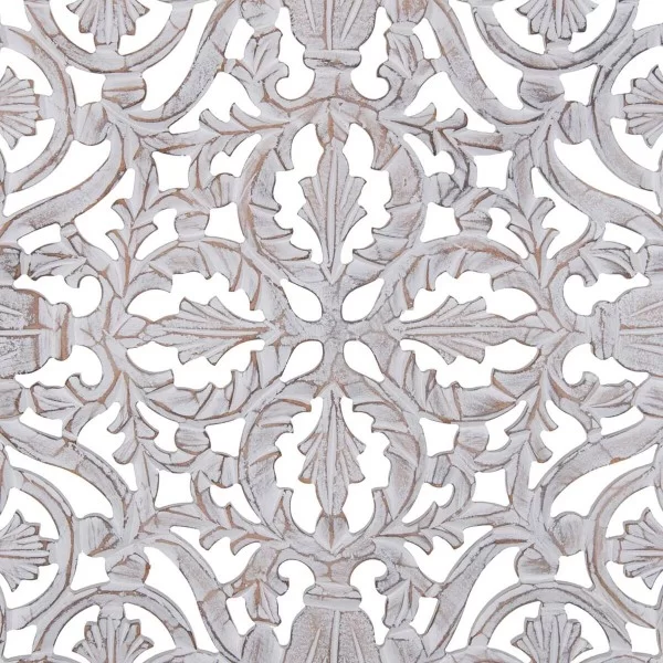 Wall Decoration White 60 x 1 x 60 cm DMF