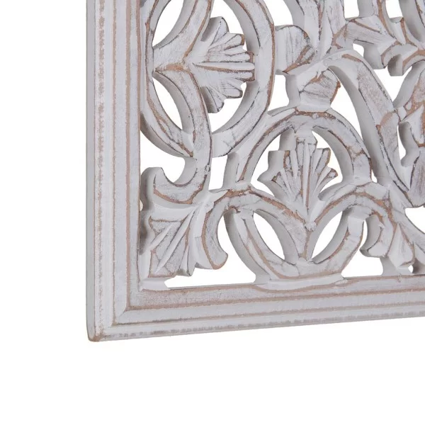 Wall Decoration White 60 x 1 x 60 cm DMF