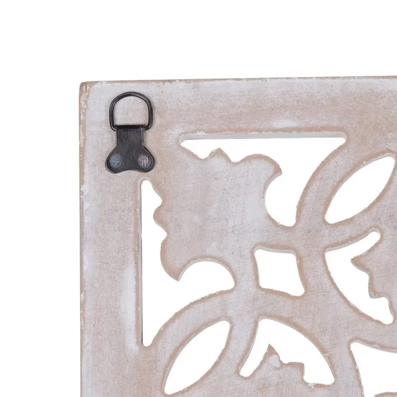 Wall Decoration White 60 x 1 x 60 cm DMF