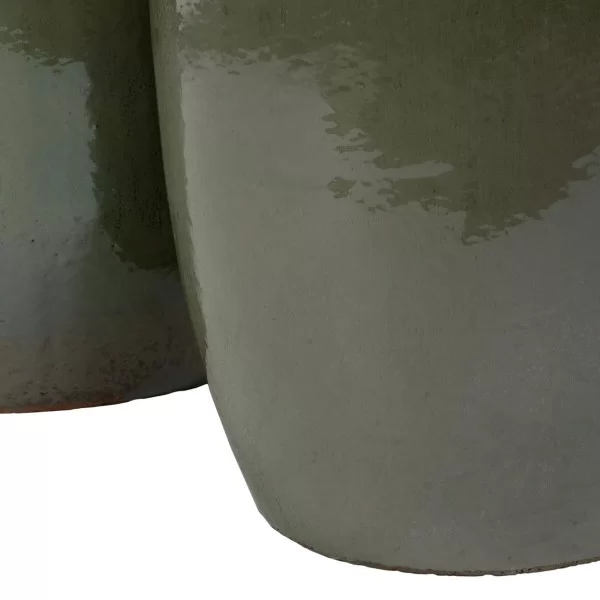 Vase 52 x 52 x 80 cm Green Ceramic (2 Units)