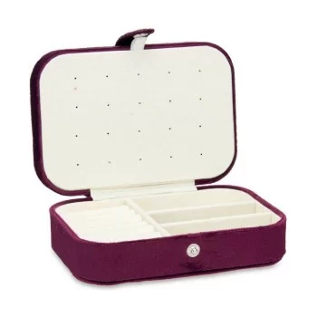 Jewelry box Velvet Burgundy (16,2 x 6 x 11,5 cm) (12 Units) 2