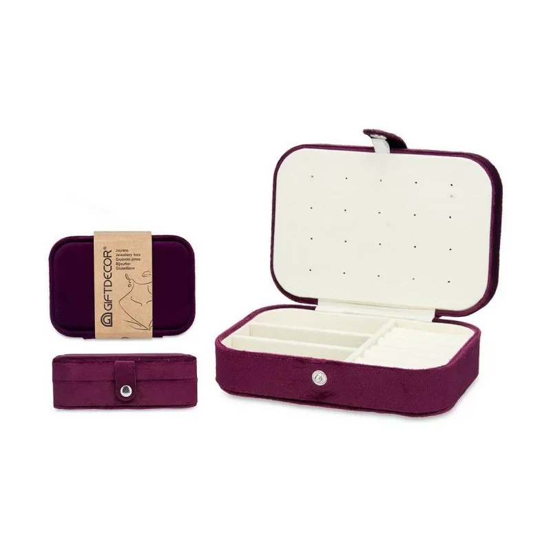 Jewelry box Velvet Burgundy (16,2 x 6 x 11,5...