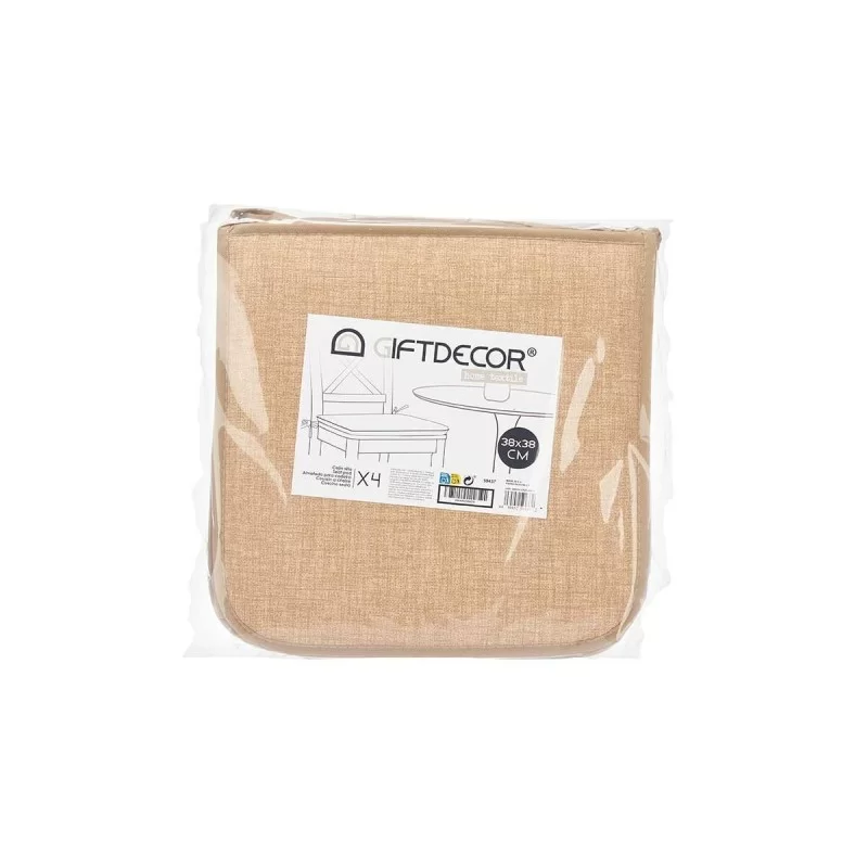 Chair cushion 38 x 2,5 x 38 cm (4 Units)