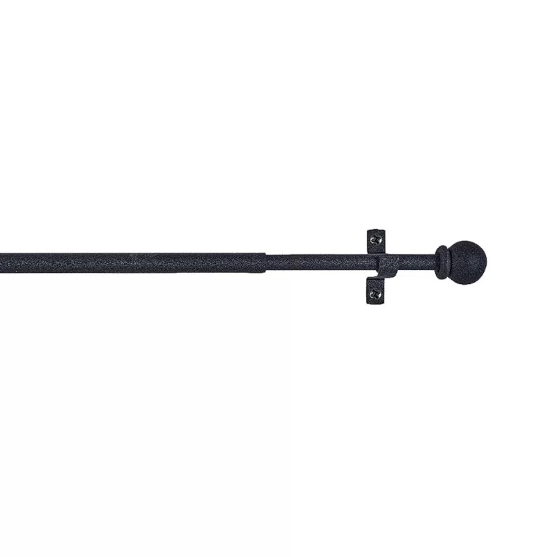 Net curtain rod Stor Planet Cintacor Sphere 120-215 cm Black Metal