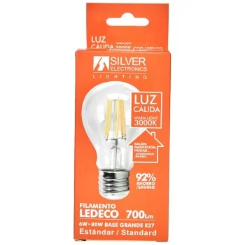 Spherical LED Light Bulb Silver Electronics 1980627 E27... 2