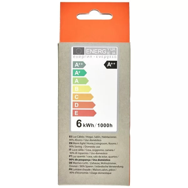 Spherical LED Light Bulb Silver Electronics 1980627 E27 6W 3000K A++ (Warm light)