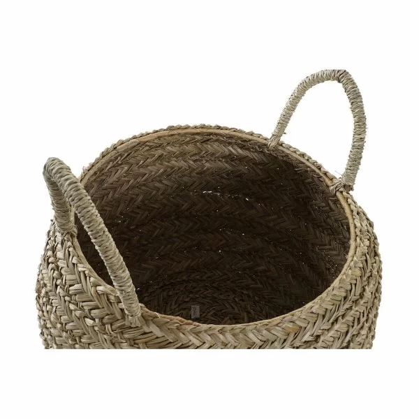 Decorative basket DKD Home Decor Natural Seagrass Boho (40 x 40 x 30 cm)