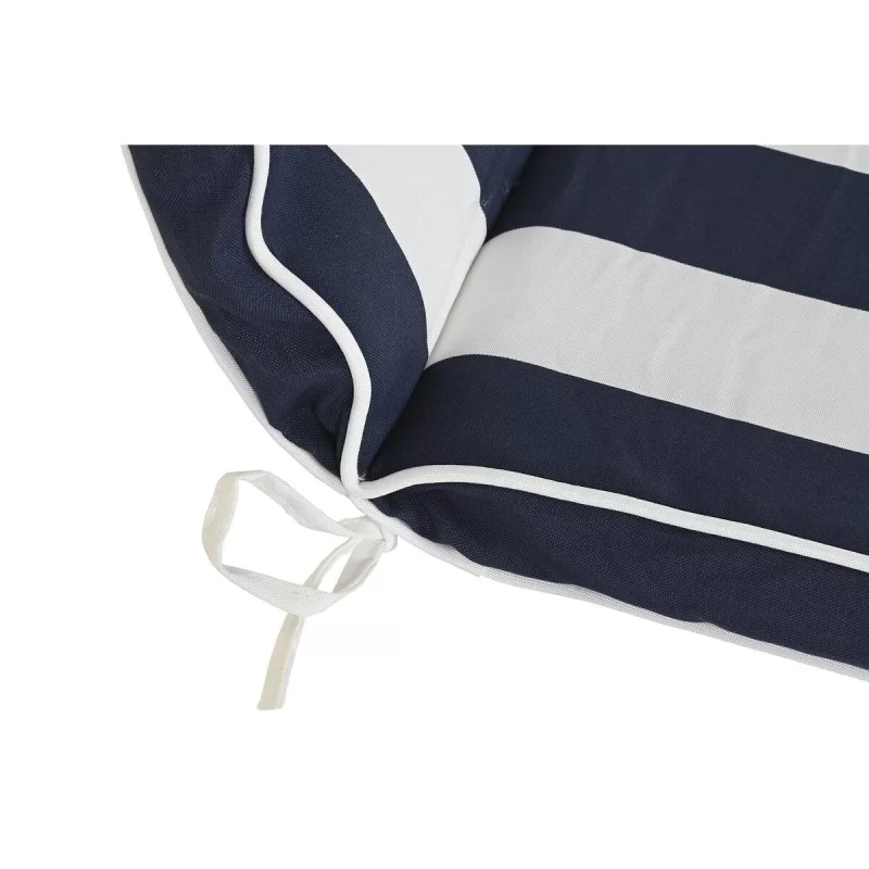 Cushion DKD Home Decor White Navy Blue Stripes...