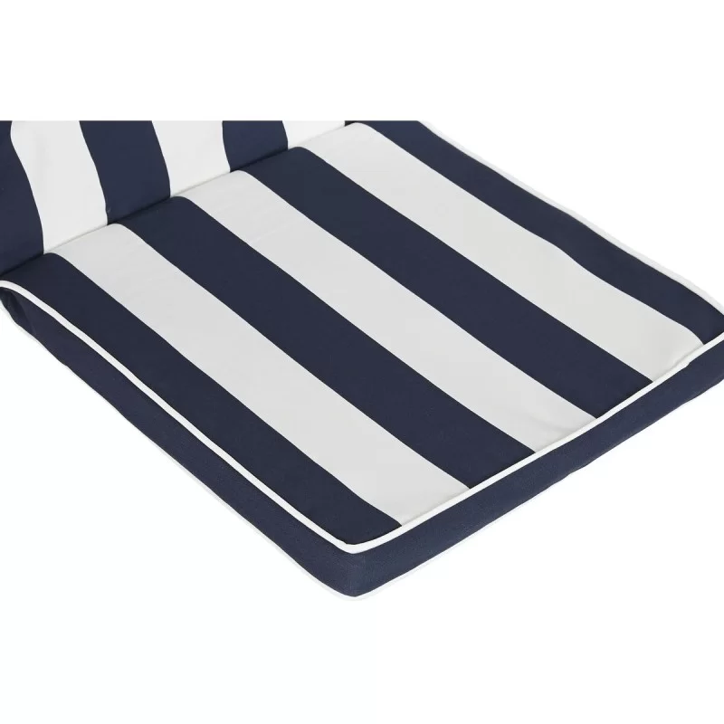 Cushion DKD Home Decor White Navy Blue Stripes...