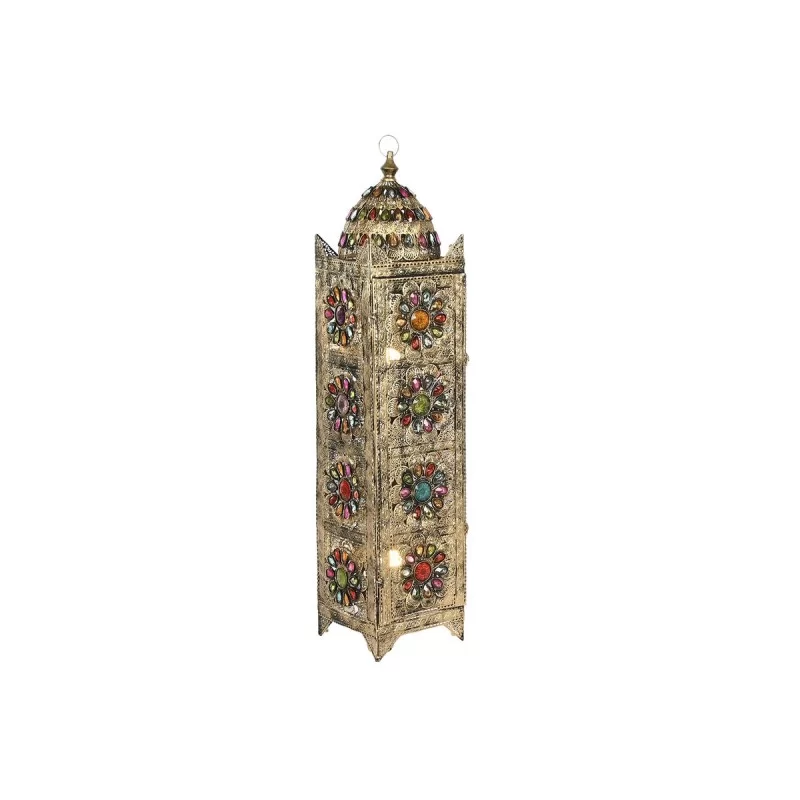 Floor Lamp Home ESPRIT Multicolour Golden Metal 50 W 220 V 24 x 24 x 110 cm