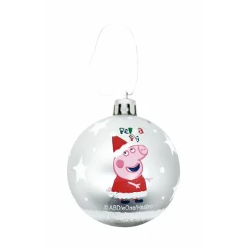 Christmas Bauble Peppa Pig Cosy corner Silver 10Units...