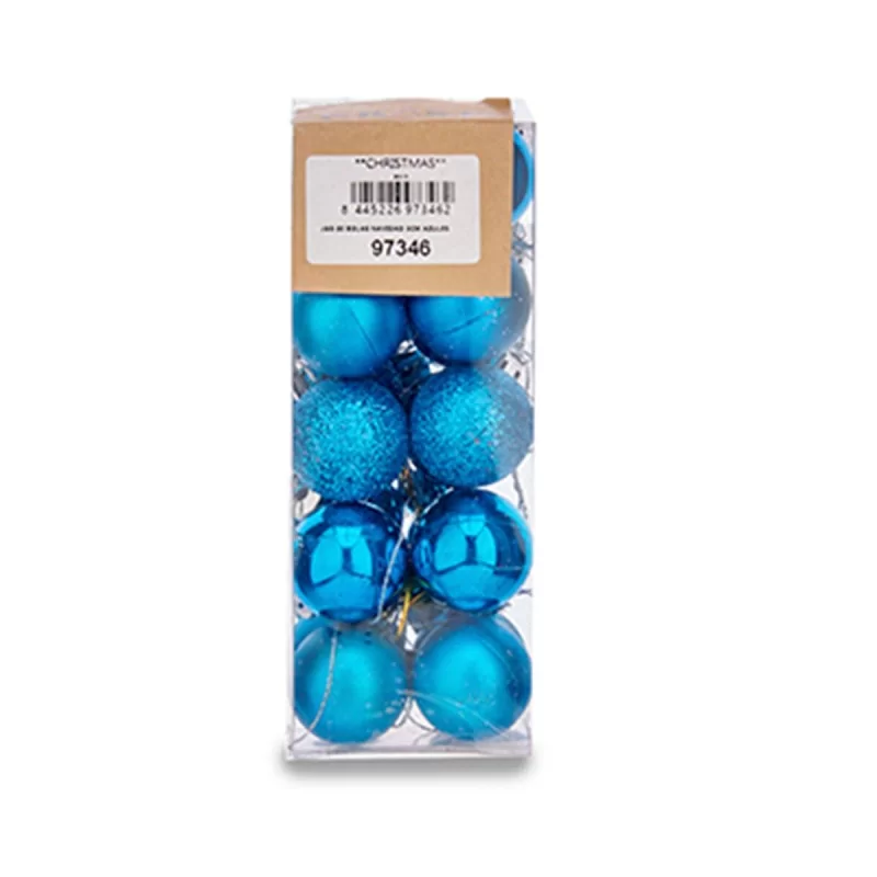 Set of Christmas balls Ø 3 cm Blue Plastic (12...