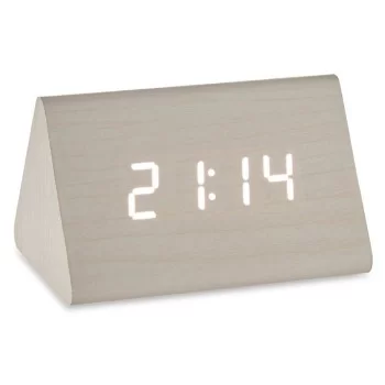 Table-top Digital Clock White PVC MDF Wood 11,7 x 7,5 x 8... 2