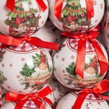 Christmas Baubles Red Multicolour Paper Polyfoam 7,5 x... 2