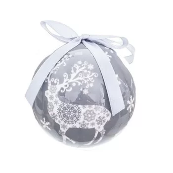 Christmas Baubles Silver Paper Polyfoam Deer 7,5 x 7,5 x... 2