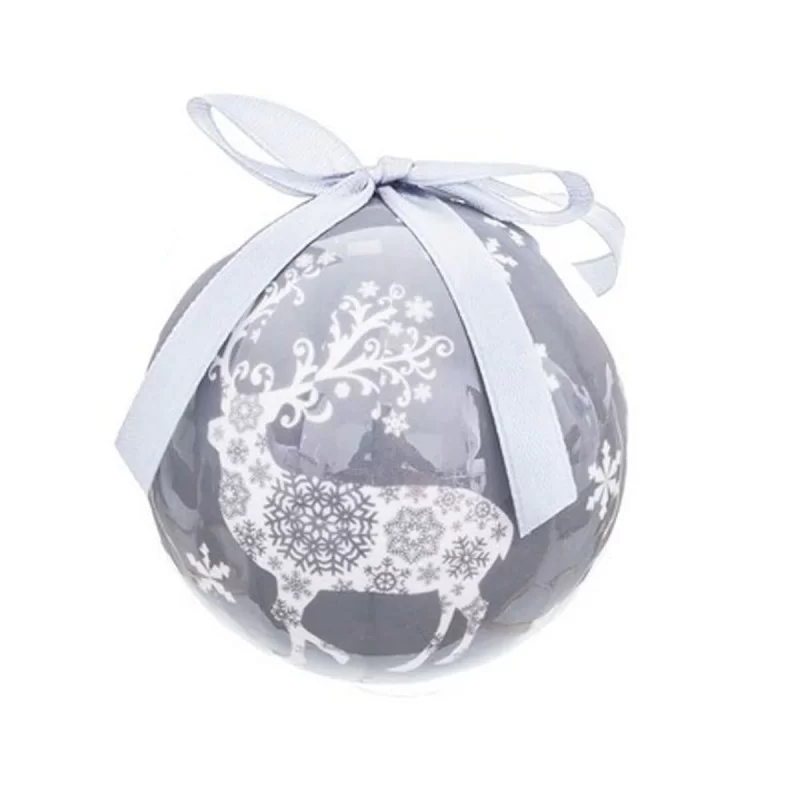 Christmas Baubles Silver Paper Polyfoam Deer...