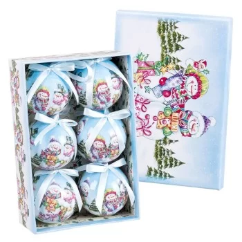 Christmas Baubles Multicolour Polyfoam Snow Doll 7,5 x...