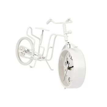 Table clock Bicycle White Metal 33 x 21 x 4 cm (4 Units) 2