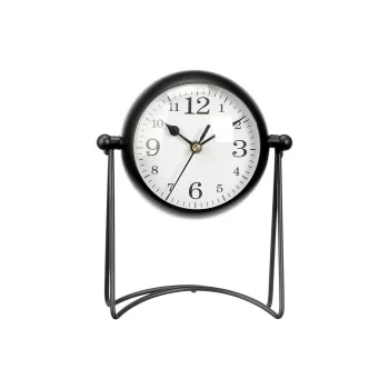 Table clock Black Metal 15,5 x 20 x 11 cm (4 Units) 2