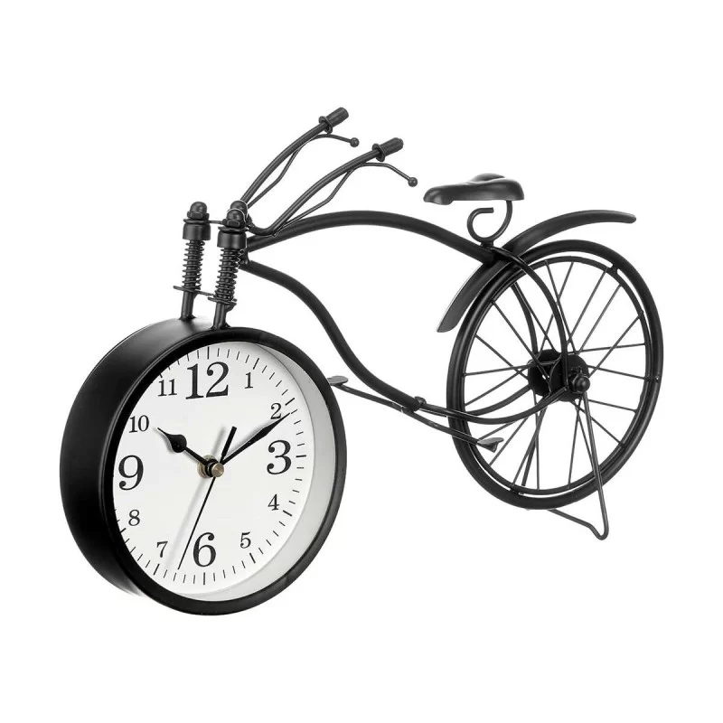 Table clock Bicycle Black Metal 36 x 22 x 7 cm...