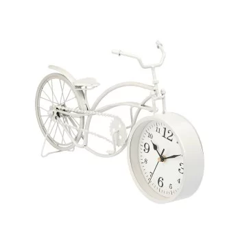 Table clock Bicycle White Metal 42 x 24 x 10 cm (4 Units) 2
