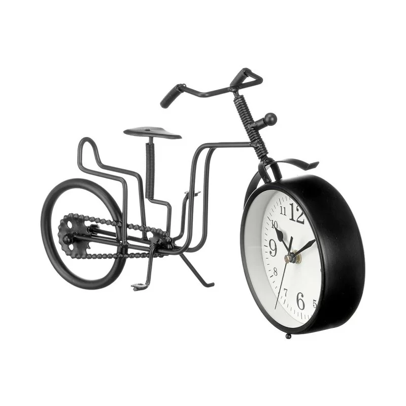 Table clock Bicycle Black Metal 33 x 21 x 4 cm...