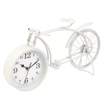 Table clock Bicycle White Metal 38 x 20 x 4 cm (4 Units) 2