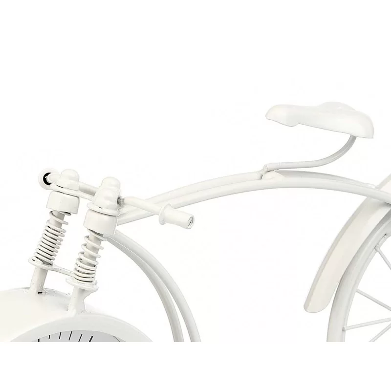 Table clock Bicycle White Metal 38 x 20 x 4 cm...