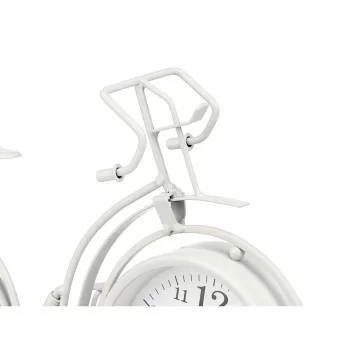 Table clock Bicycle White Metal 33 x 22,5 x 4,2 cm (4 Units) 2