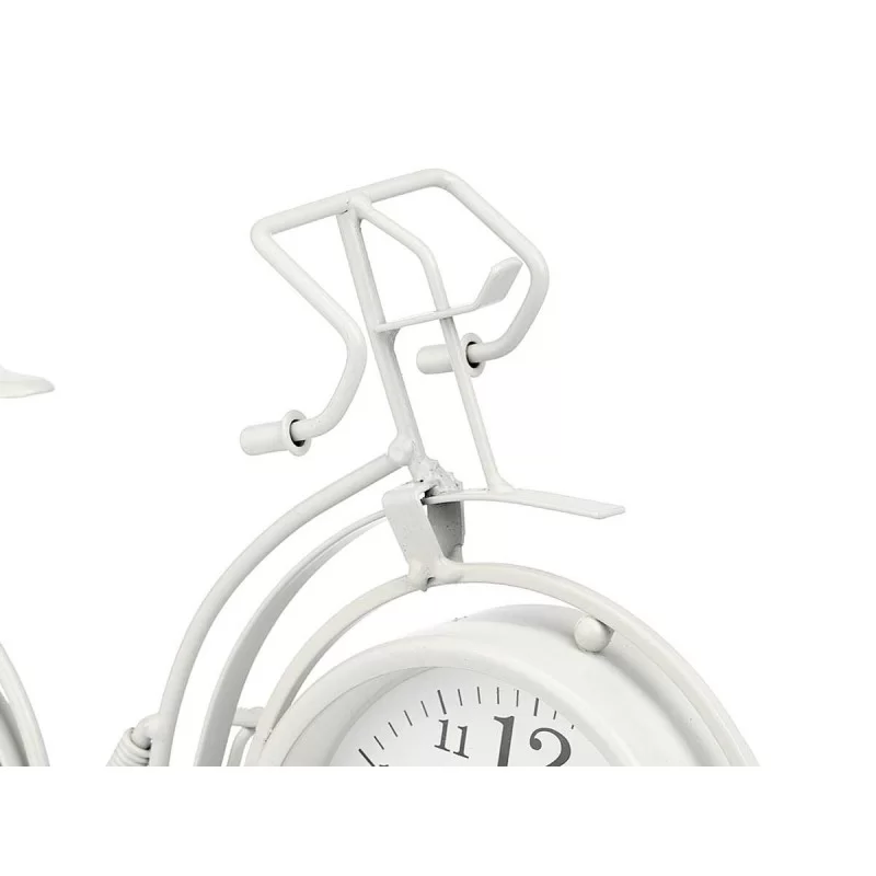 Table clock Bicycle White Metal 33 x 22,5 x 4,2...