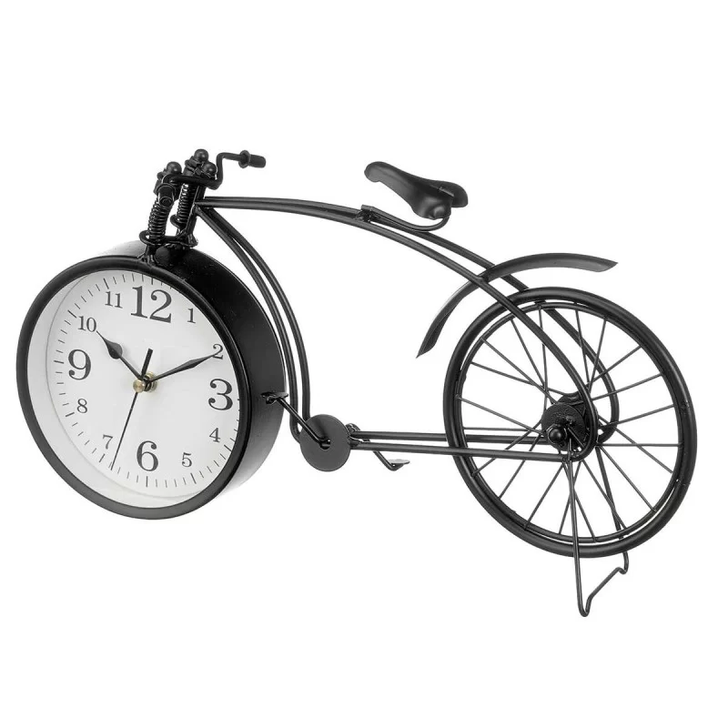 Table clock Bicycle Black Metal 38 x 20 x 4 cm...