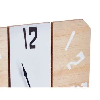 Table clock White Metal MDF Wood 22 x 28 x 7 cm (6 Units) 2