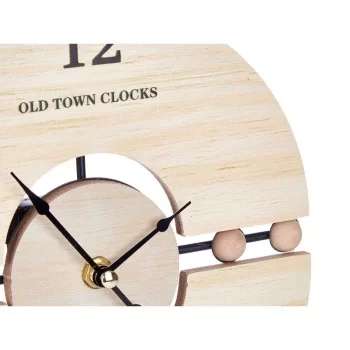 Table clock Balls Black Metal MDF Wood 20,5 x 26,5 x 7 cm... 2