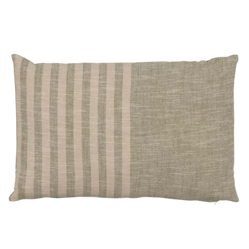 Cushion Cotton Linen Grey 60 x 40 cm