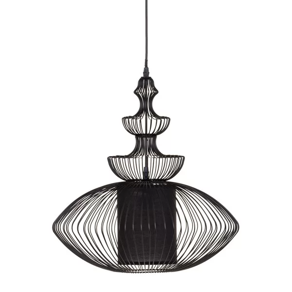 Ceiling Light 44,5 x 44,5 x 49 cm Ø 44,5 cm Black Iron