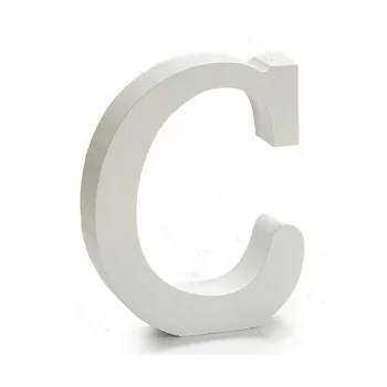 Letter C (24 Units) White Wood 2 x 11 cm 2