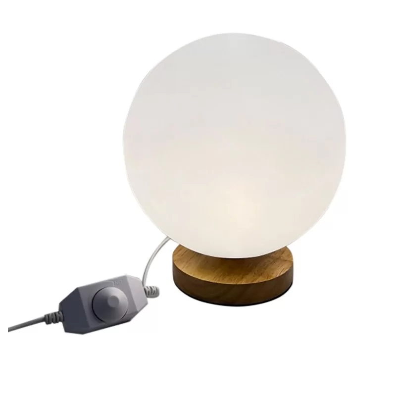 Desk lamp DKD Home Decor Natural Wood Polyethylene Aluminium White (20 x 20 x 23 cm)