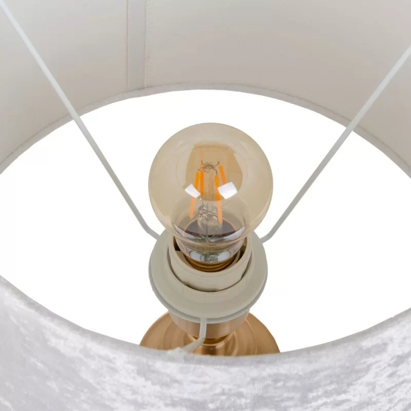 Desk lamp White Golden Polyester Metal Iron 60...