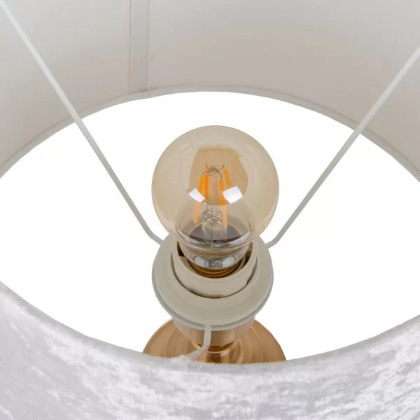 Desk lamp White Golden Polyester Metal Iron 60 W 220 V 240 V 220 -240 V 28 x 28 x 48,5 cm