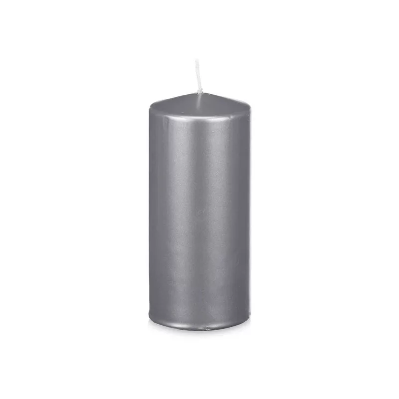 Candle Silver 9 x 20 x 9 cm (8 Units)