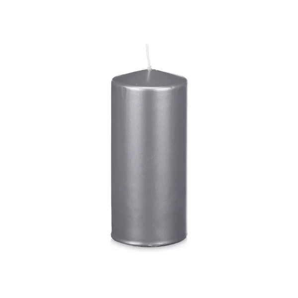 Candle Silver 9 x 20 x 9 cm (8 Units)